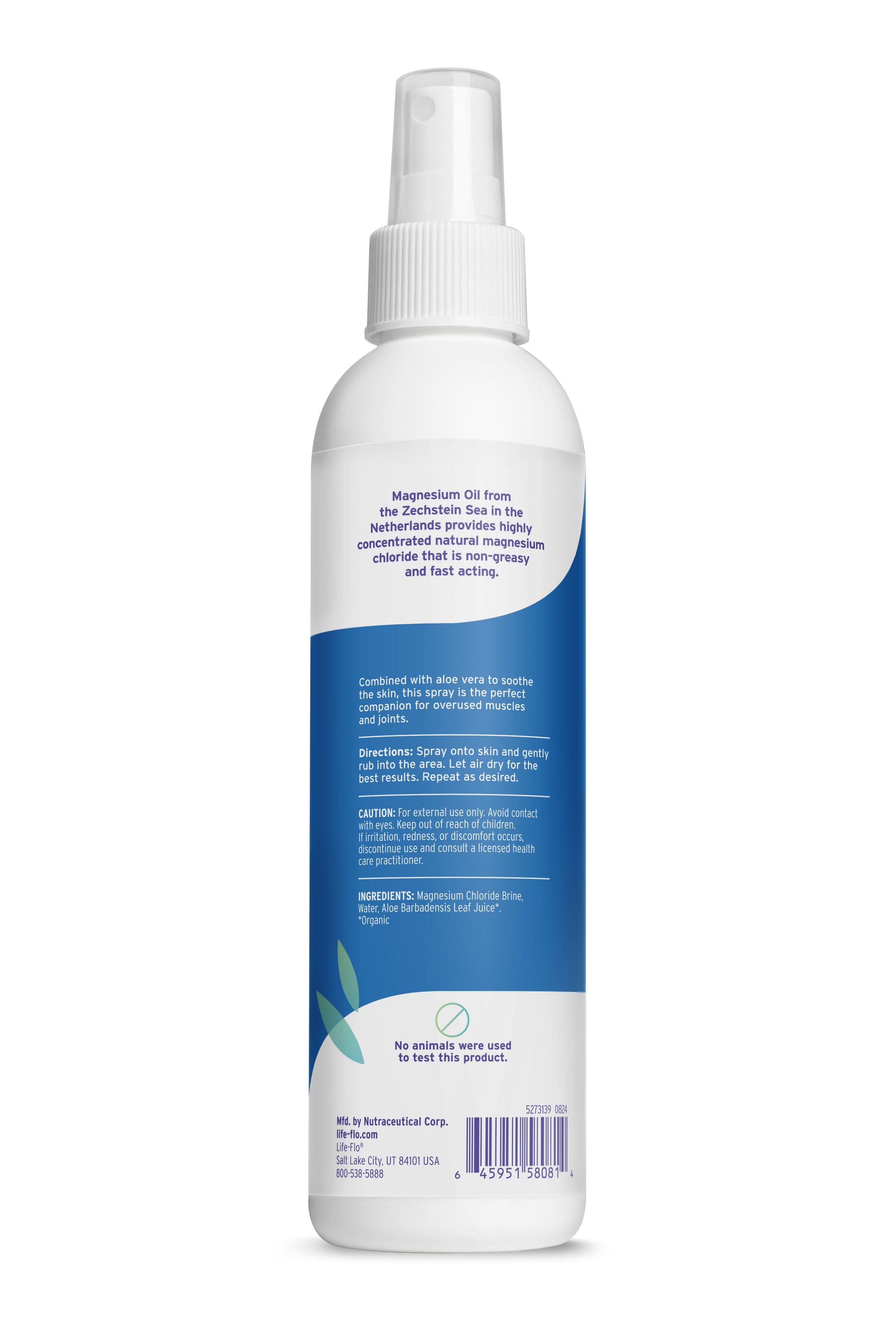 magnesium aloe vera Life-flo Magnesium Oil Spray with Aloe Vera 8 oz
